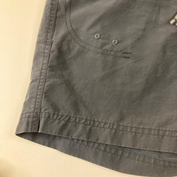 Womens Columbia Nylon Shorts Zip Pockets Tie Waist Black M Cotton Nylon - Picture 5 of 6
